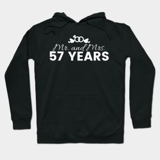 57th Wedding Anniversary Couples Gift Hoodie